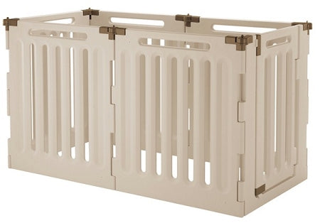 Richell Convertible Indoor Outdoor 6 Panel Pet Playpen - Plastic Playpen, Pet Gate or Room Divider for Pets 6 to 80 lb
