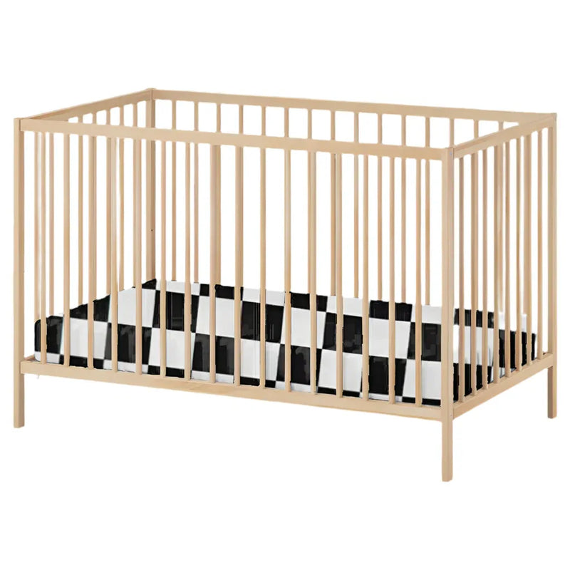 Race Black & White Checkered Crib Sheet - BIG FRENCHIES