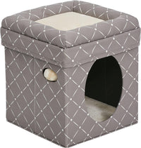 Cat Hous in Fashionable Mushroom Diamond Print - BIG FRENCHIES