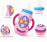 Baby Simulation Milk Bottle Toy LED Flashing Baby Bottle With Sound and Light Toys For Baby - BIG FRENCHIES