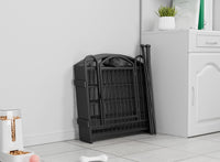 Dog Playpen Indoor 24 inch 8 Panels Metal Dog Pen Pet Dog Fence Outdoor Exercise Pen with Doors, Heavy Duty Dog Fence Pu
