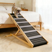 2026 Upgraded Dog Ramp for Couch, Small Dog Ramp for Sofa, 6 Adjustable Height from 14'' to 25", Portable Stable Pet Ste