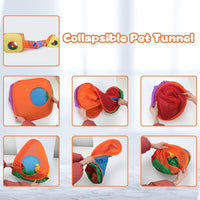 Rabbit Tunnel Toy Collapsible Play Tube Cube Set for Small Pets