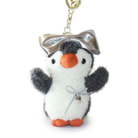 4-inch Fritter Penguin white Black Bow and Heart Charm