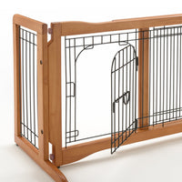 Richell Pet Sitter Freestanding Pet Gate Plus - Freestanding or Tension Mount Gate with Walk-Through Door for Small Dogs
