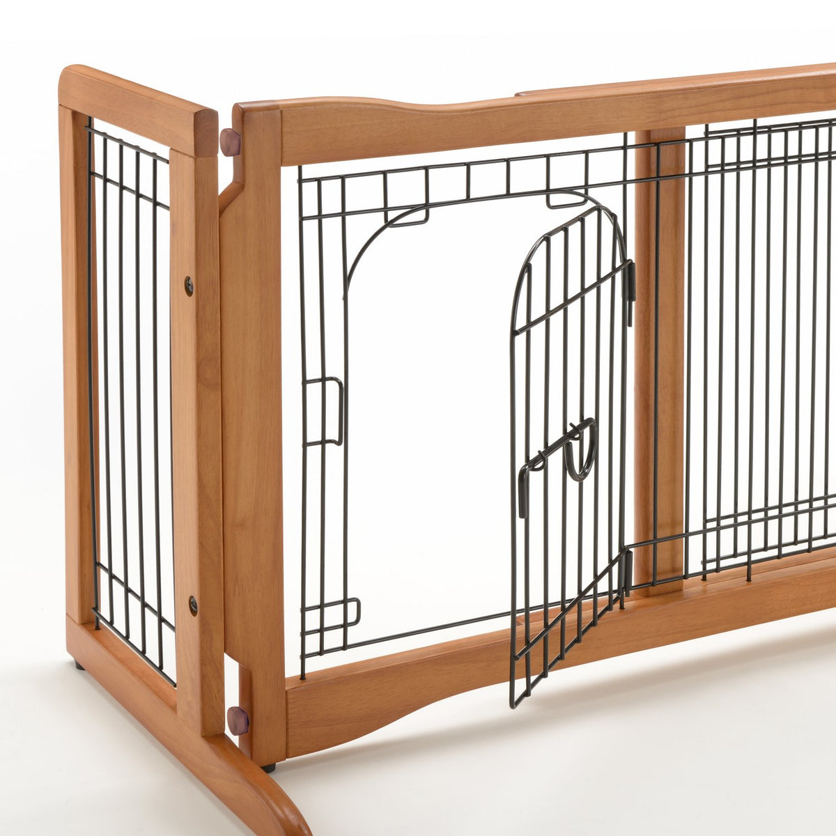 Richell Pet Sitter Freestanding Pet Gate Plus - Freestanding or Tension Mount Gate with Walk-Through Door for Small Dogs