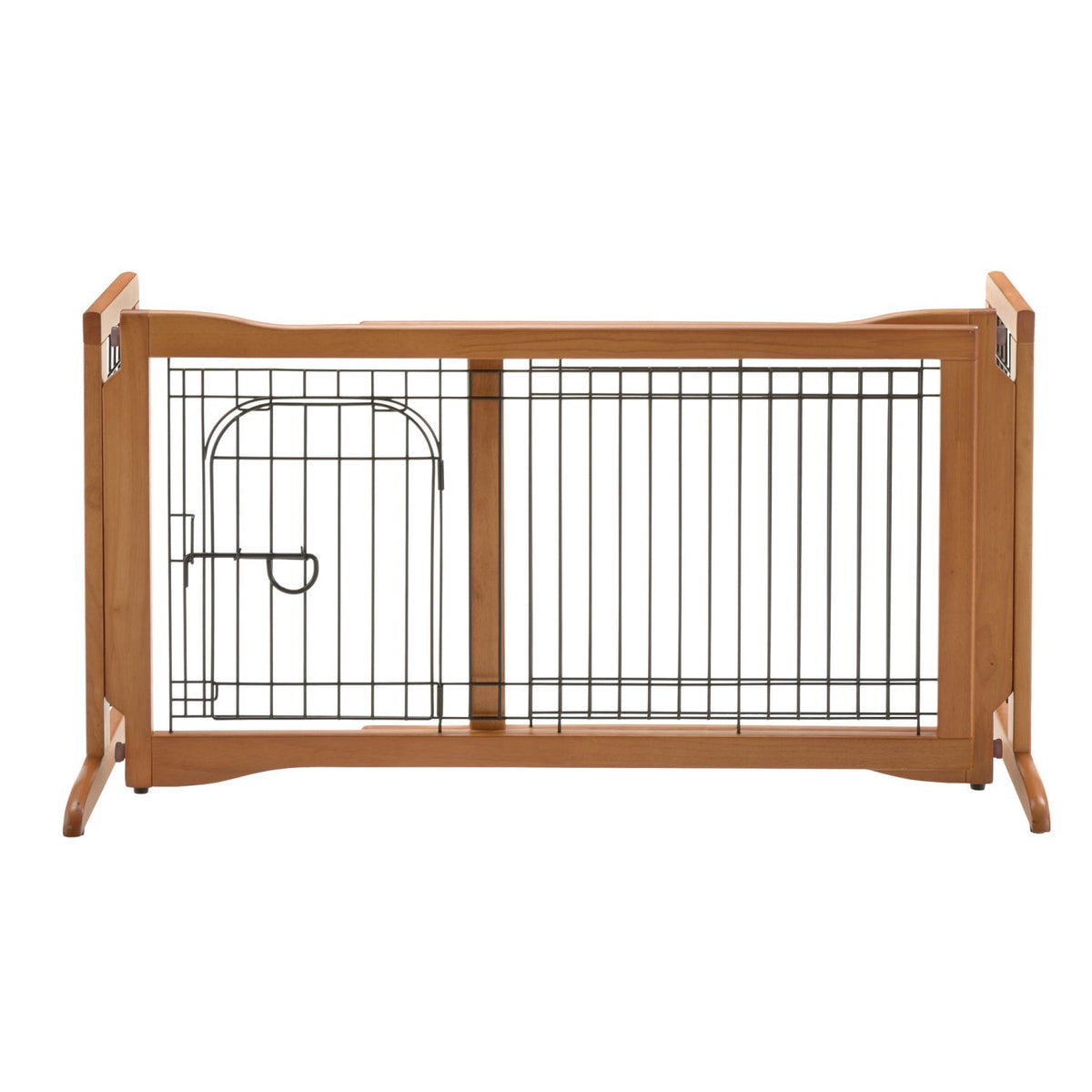 Richell Pet Sitter Freestanding Pet Gate Plus - Freestanding or Tension Mount Gate with Walk-Through Door for Small Dogs