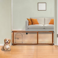 Richell Pet Sitter Freestanding Pet Gate Plus - Freestanding or Tension Mount Gate with Walk-Through Door for Small Dogs