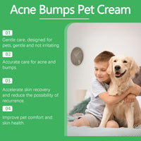 Pet Acne & Bumps Skin Cream, Soothing Skin For Dogs & Cats, Relief Redness Irritated Skin With Calendula & Ganoderma Ext
