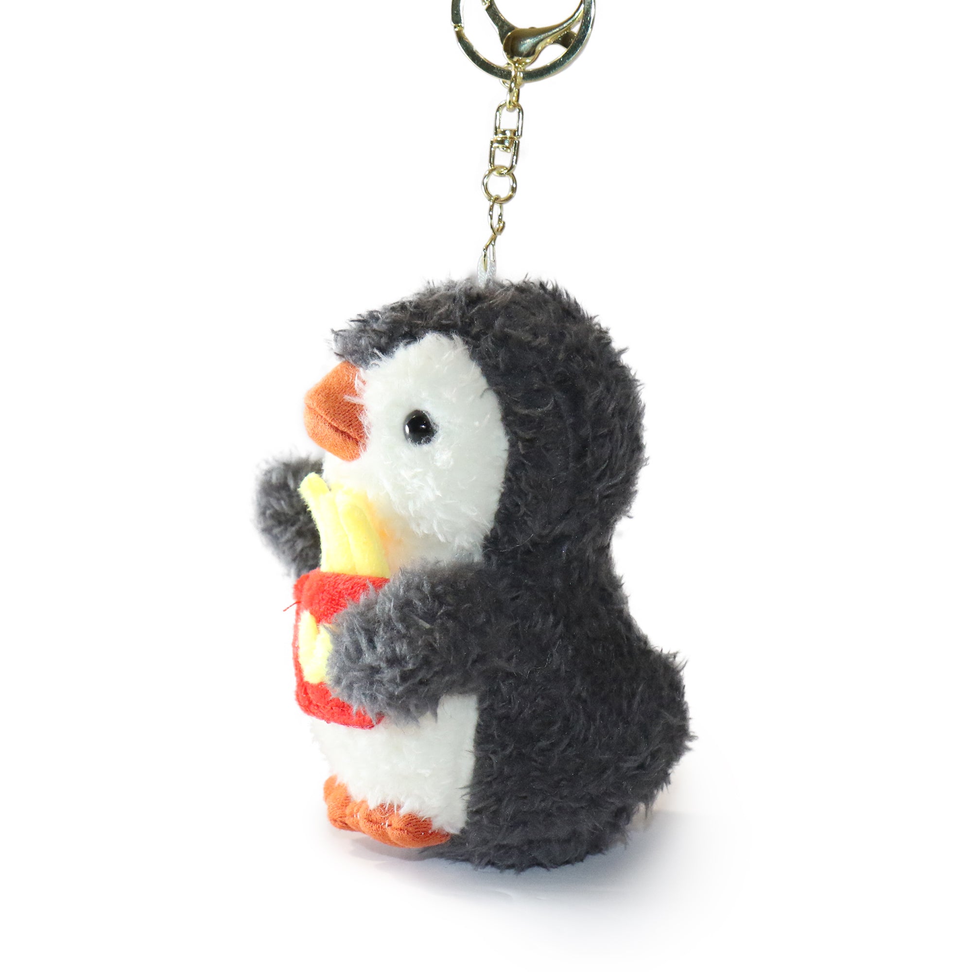 4-inch Fritter Penguin white Black Bow and Heart Charm