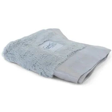 Luxury Satin Border Lovey - Silver - BIG FRENCHIES