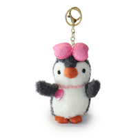 4-inch Fritter Penguin white Black Bow and Heart Charm