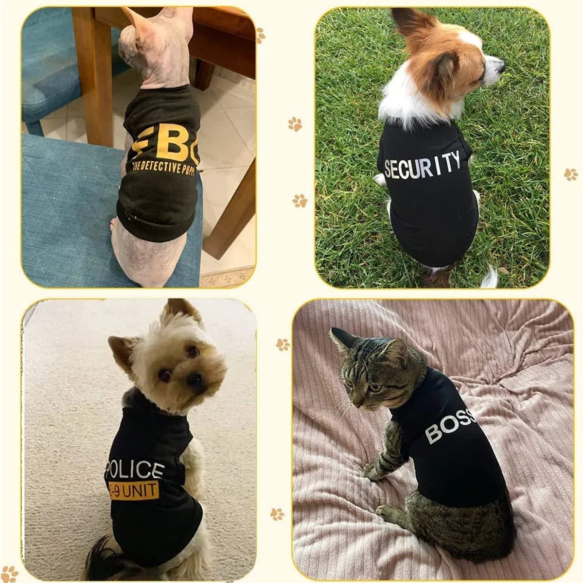 4 Packs Dog Shirts for Small Dog - BIG FRENCHIES