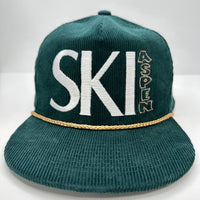 ASPEN SKI custom embroidered Hat Corduroy Snapback