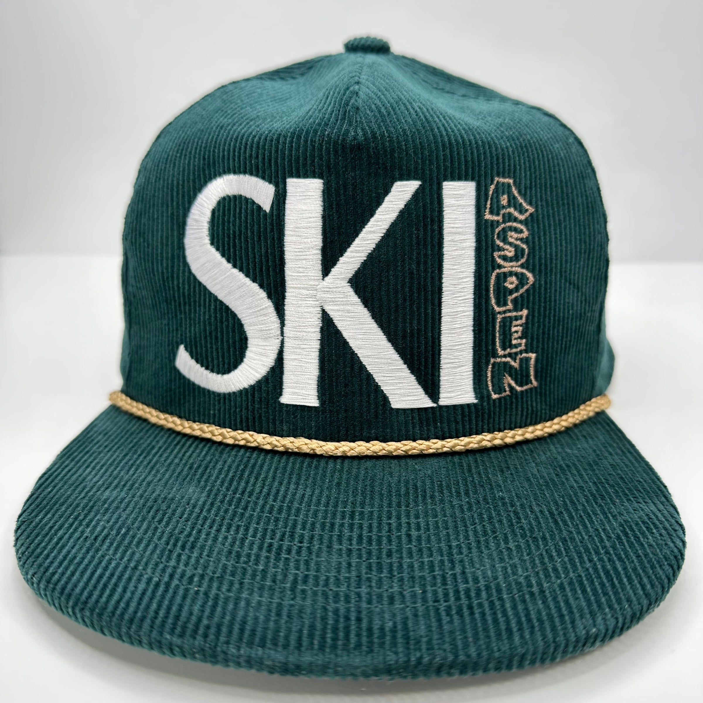 ASPEN SKI custom embroidered Hat Corduroy Snapback