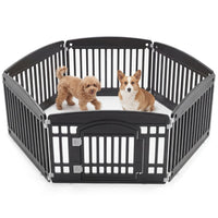 Dog Playpen Safe & Secure Indoor-Outdoor Pet Fence -Folding & Portable Ideal For Small To Medium Dogs - Easy To Clean