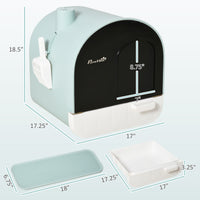 Fully Enclosed Cat Litter Box with Lid & Drawer Design, Covered Litter Box Anti-Leakage, Anti-Splashing, for Indoor Cats