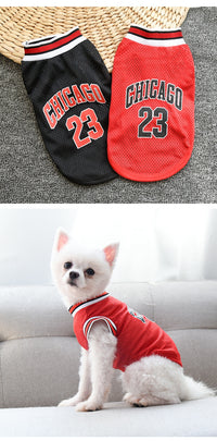 Pet Clothes Basketball Vest Large Mesh Summer Dog Clothes