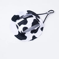 Fashion Dog Hat Adjustable Pet Bucket Hats with Ear Holes Summer Outdoor Round Brim Sun Hat for Samll Dogs Cats Pet Supplies