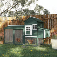 Wooden Chicken Coop, Hen House Outdoor With Run Nesting Box, Asphalt Roof, Removable Tray, Multiple Packages Shipped. Pl