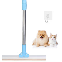 1Pc Pet Hair Removal Rake With 54.33in Adjustable Telescopic Rod Multi-Fabric Dog Cat Hair Scraper Lint Shaver For Carpe