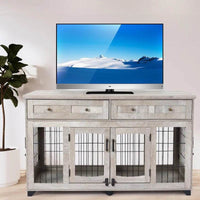 Dog Crate Furniture with Openable Partition - BIG FRENCHIES