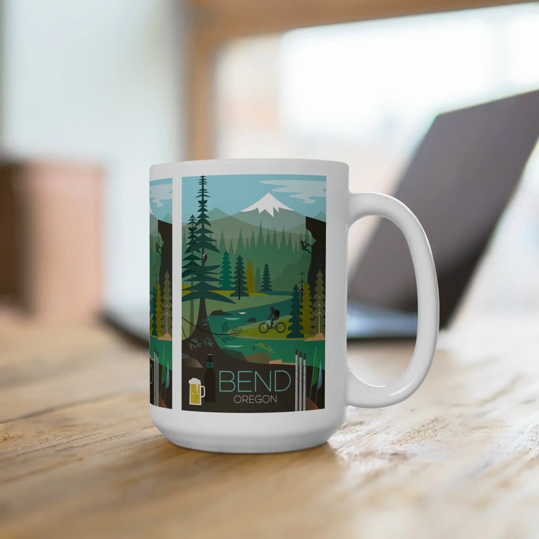 Bend, Oregon Ceramic Mug 11oz or 15oz - BIG FRENCHIES