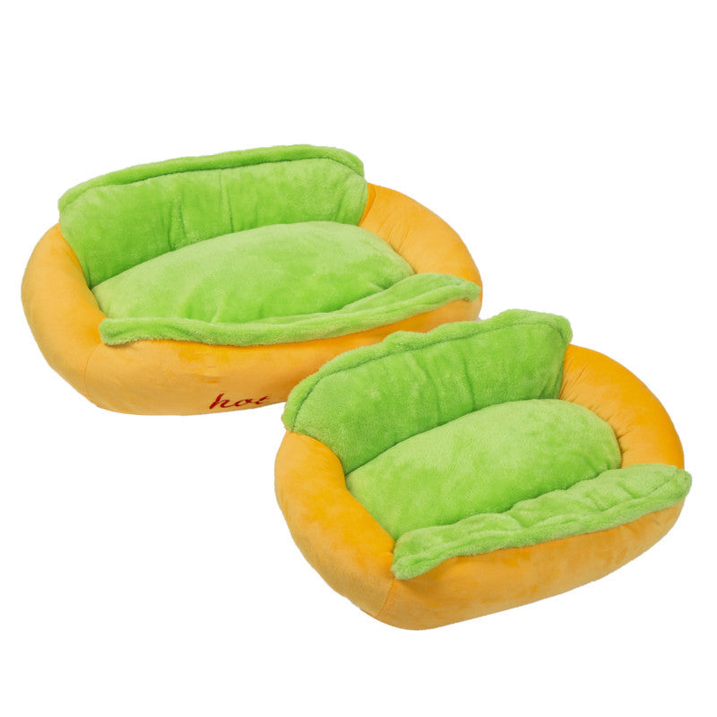 Hot Dog Plush Pet Bed-Pet Toys-BIG FRENCHIES-Jane's Pet Boutique