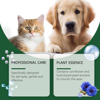 Dog Cat Eye Drops, Gentle Eye Care With Sodium Hyaluronate & Vitamin E, Soothe Irritation, 60ml Pet Eye Cleaner