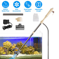 1 Set Multifunctional Electric Aquarium Gravel Cleaner Kit Length Adjustable Automatic Fish Tank Vacuum Cleaner Change W