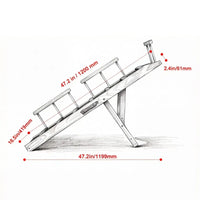Dog Ramp with Non-Slip and Adjustable Height 47.2 X 16.5 X 2.4 in