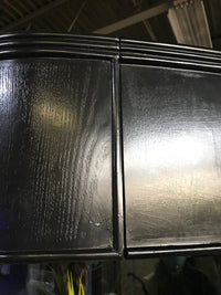 SLEEK 215 Gallon Seamless Glass Bowfront Reef-Ready Aquarium in Black Real Wood Furniture