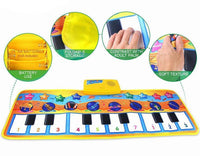 Music Piano Play Mat Multi-function with Instrument Sound Demo Songs Cloth Musical Carpet Educational Toys For Kids - BIG FRENCHIES