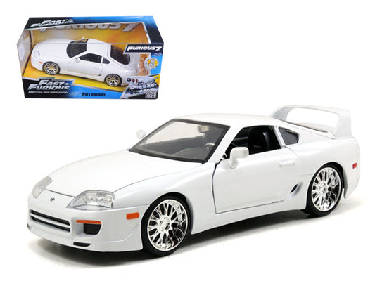 Brian's Toyota Supra White "Fast & Furious" Movie 1/24 Diecast Model Car by Jada - BIG FRENCHIES