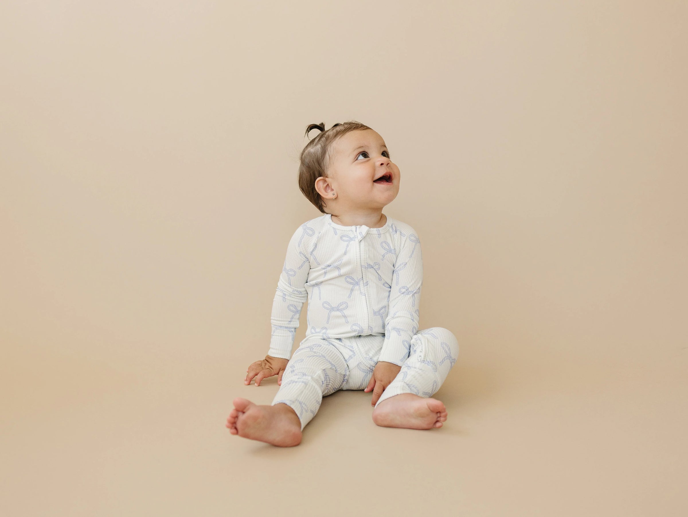 Blue Belle Ribbed Bamboo Zippy Pajamas - BIG FRENCHIES