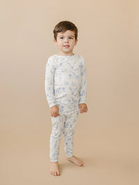 Cowboy Blues 2pc Ribbed Bamboo Pajamas - BIG FRENCHIES