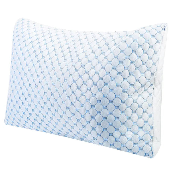 Cooling Memory Foam Pillow Ventilated Soft Bed Pillow With Cooling Gel Infused Memory Foam Heat Reducing Cooling Fiber B