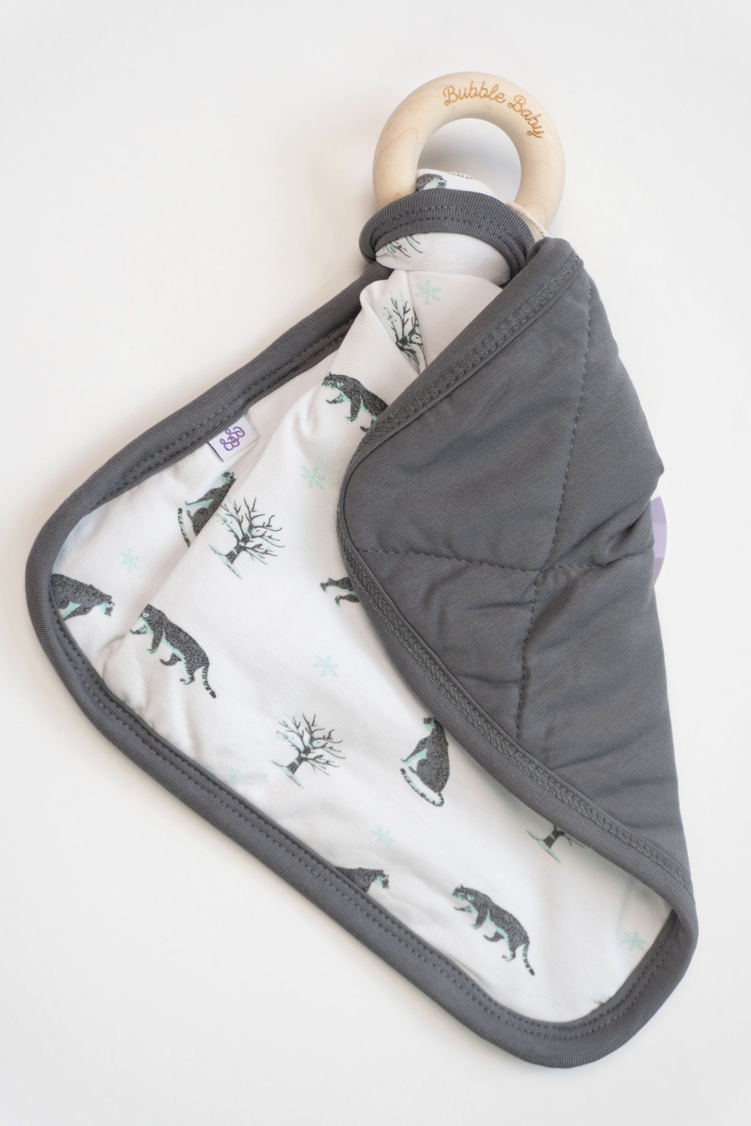 Snow Leopard | Sprig Quilted Lovey - BIG FRENCHIES