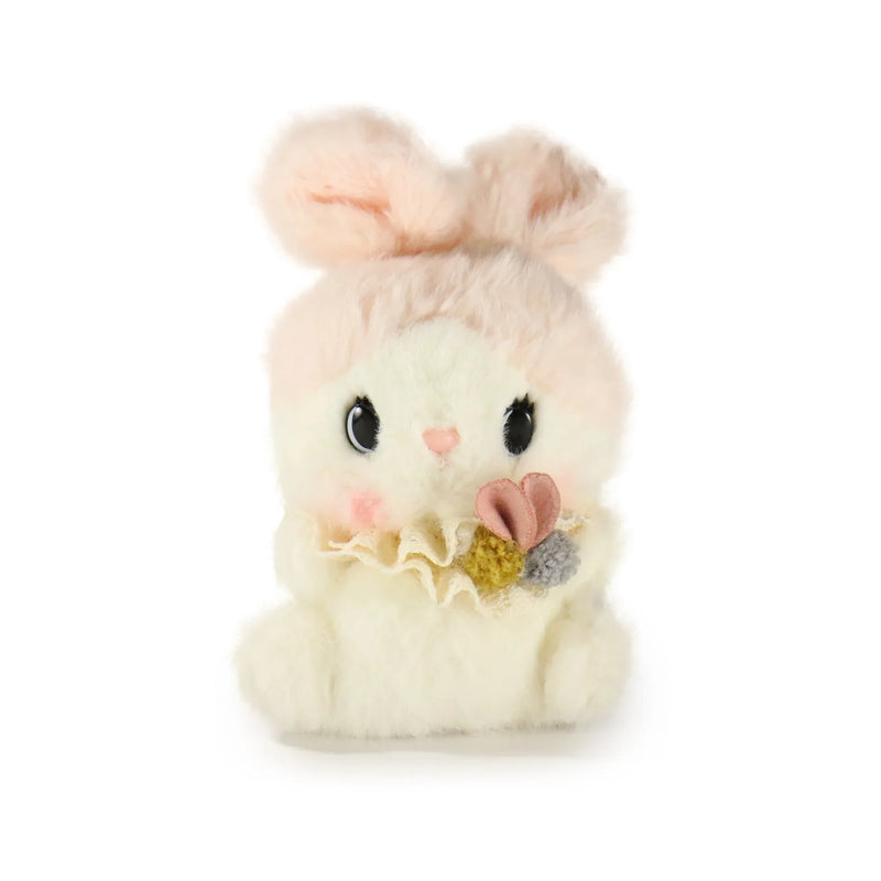 5-inch White Bunny with Flower Bow - BIG FRENCHIES