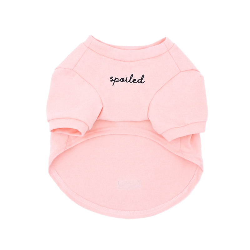“Spoiled” Mock Neck Shirt - Cupid’s Blush-Pet Apparel-BIG FRENCHIES-Elise Galleria