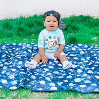 Outer Space Splash Mat - A Waterproof Catch-All for Highchair Spills and More!