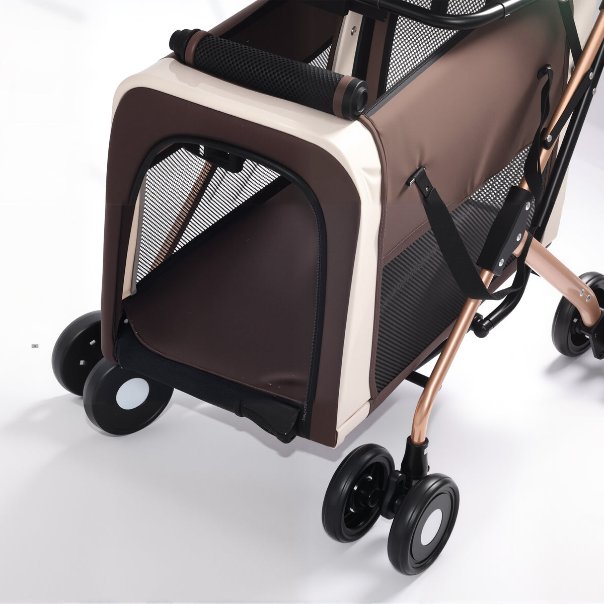 Double Pet Stroller for Dogs and Cats, Foldable Frame, 3-in-1 Convertible Carrier/Tote, Shockproof Wheels, Brake System,
