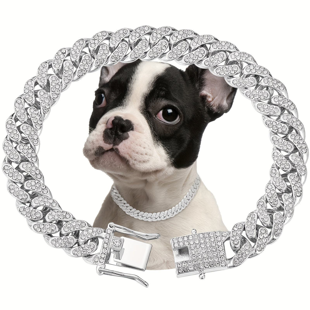 Shiny Diamond Safety Metal Necklace