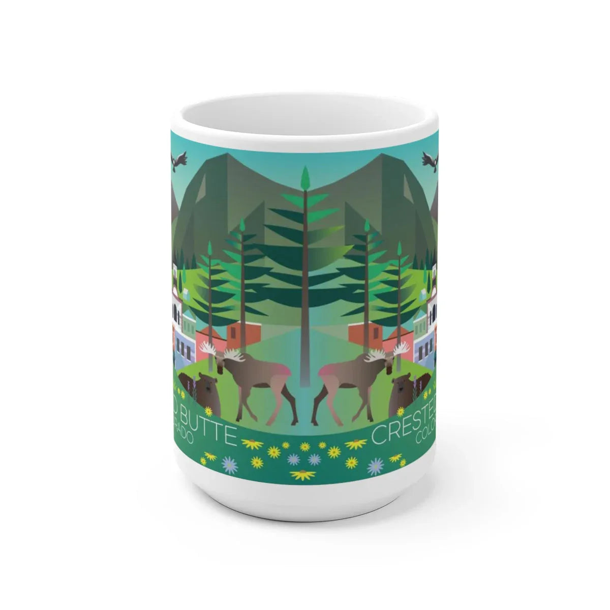 CRESTED BUTTE SUMMER 11 OZ OR 15 OZ CERAMIC MUG - BIG FRENCHIES