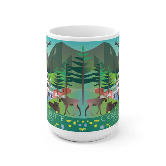 CRESTED BUTTE SUMMER 11 OZ OR 15 OZ CERAMIC MUG - BIG FRENCHIES