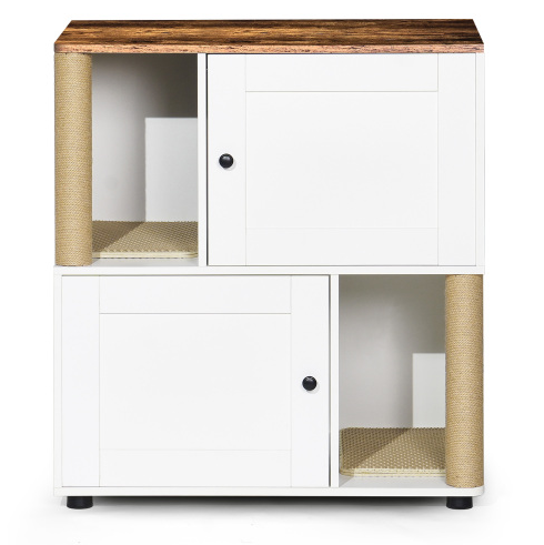 Double Cat Litter Box Enclouse,Cat Litter Box Enclosure For 2 Cats, Cat Litter Cabinet, Double Litter Box Enclosure With