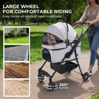 Foldable Pet Stroller For Small Dogs & Cats