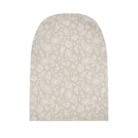 Neutral Paisley Baby Beanies