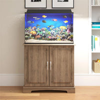 Alta Vista 29 - 37 Gallon Aquarium Stand, Rustic Oak - BIG FRENCHIES