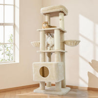 Gardner Pets Large Cat Tree For Medium To Large Cats, Heavy-Duty Cat Tower With Scratch Post And Washable Top Perch. Sel